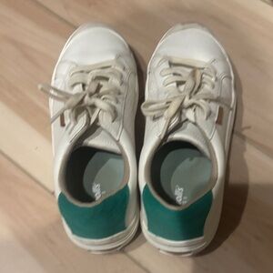Dr. Scholl's White and Teal Sneakers